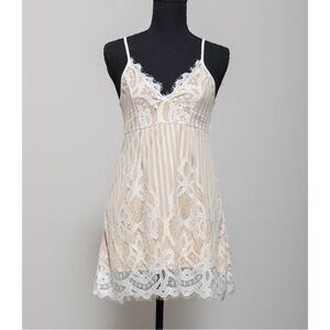 Size Medium Cream and White Lace Dress